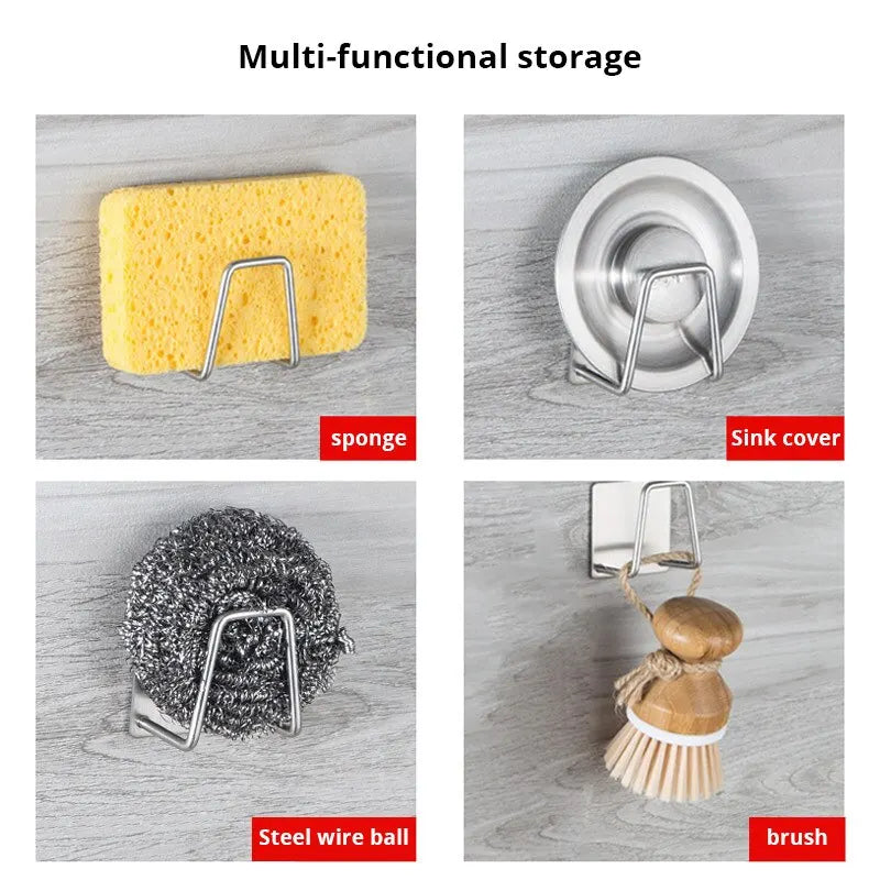 Stick-On Kitchen Sponge Organizer – Self-Adhesive